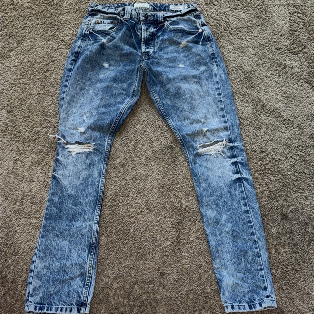 Only & Sons Men's Blue Distressed Jeans